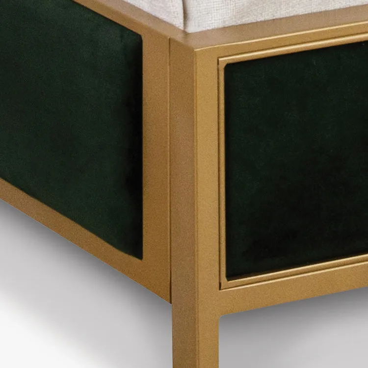 Mason Upholstered Iron Headboard with Upholstered Surround by Wesley Allen