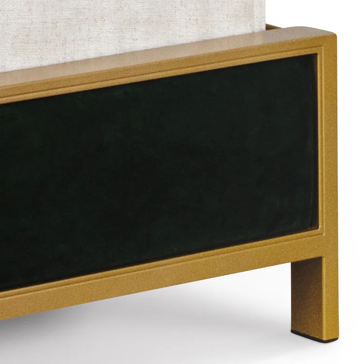 Mason Upholstered Iron Headboard with Upholstered Surround by Wesley Allen
