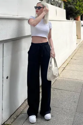 MDX Black High Waisted Wide Leg Women's Pants MG2011 - Apaseo el Alto