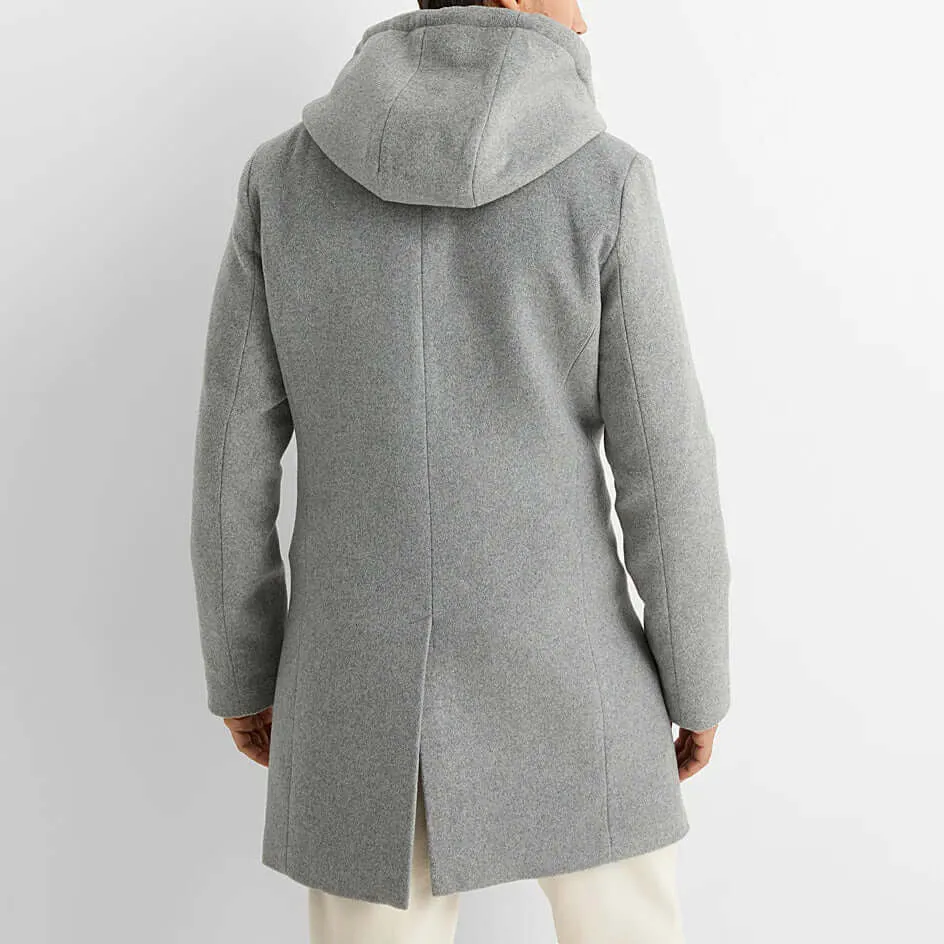 Men's Hooded Wool Coat
