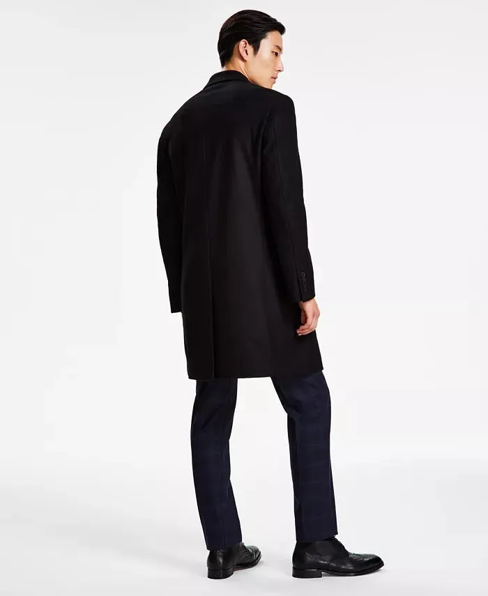 Michael Kors Mens Classic fit Overcoat Coat 44 R Black Solid