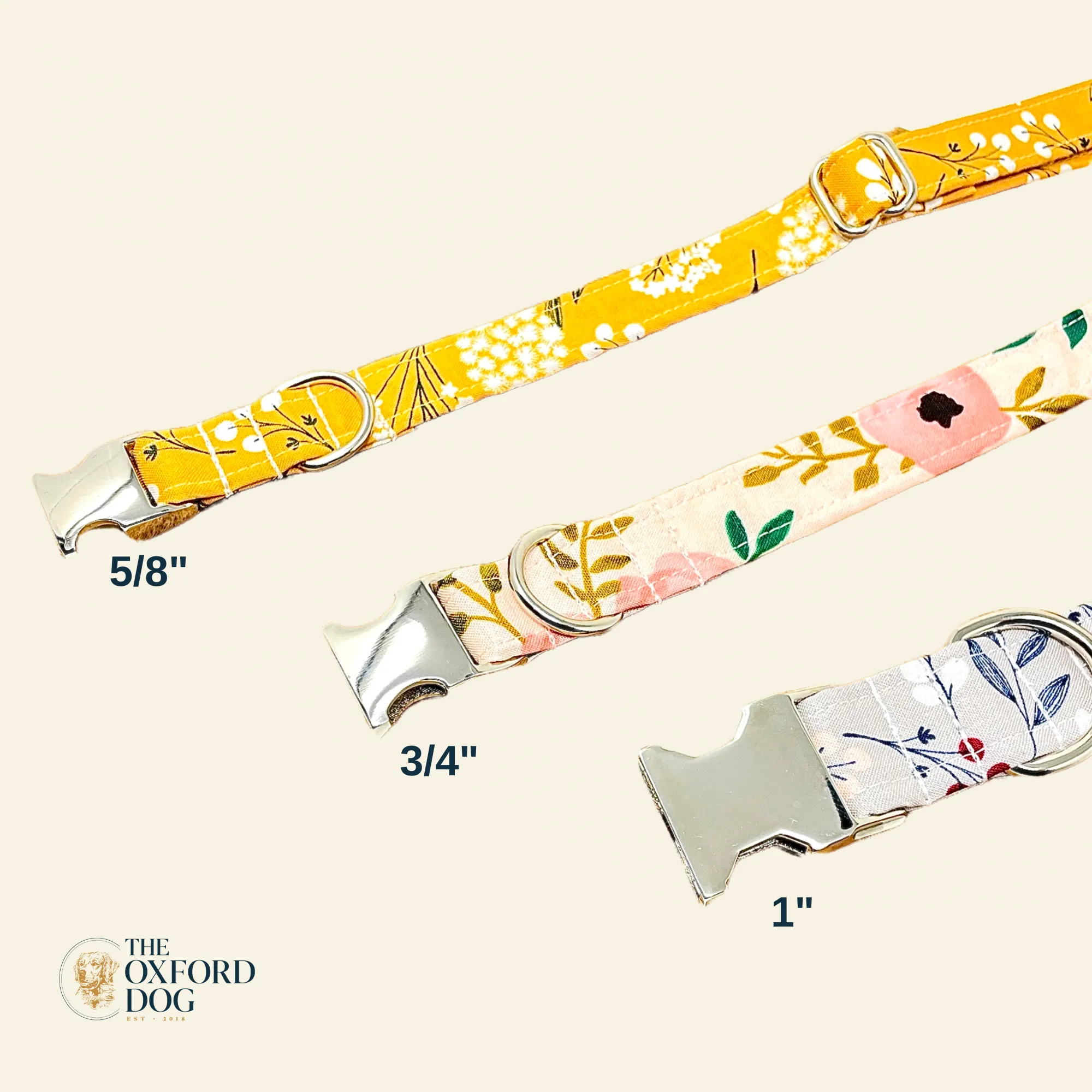 Navy Leaves | Collar and Leash Set