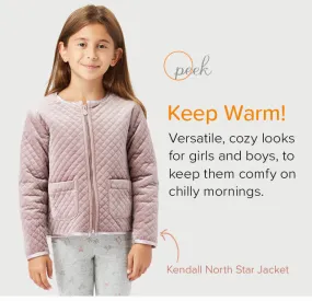 New Nordstrom Kids Girls PEEK KENDALL NORTH STAR JACKET in Blush, Sz XL (12) Retails $100 