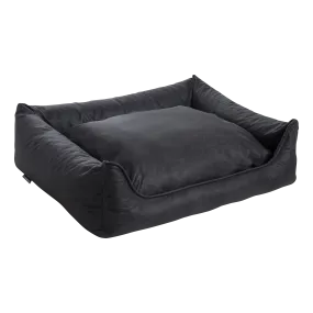 Orthopedic Sofa - Leatherlook/Teddy - Black