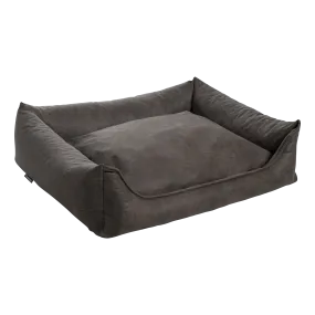Orthopedic Sofa - Leatherlook/Teddy - Olive