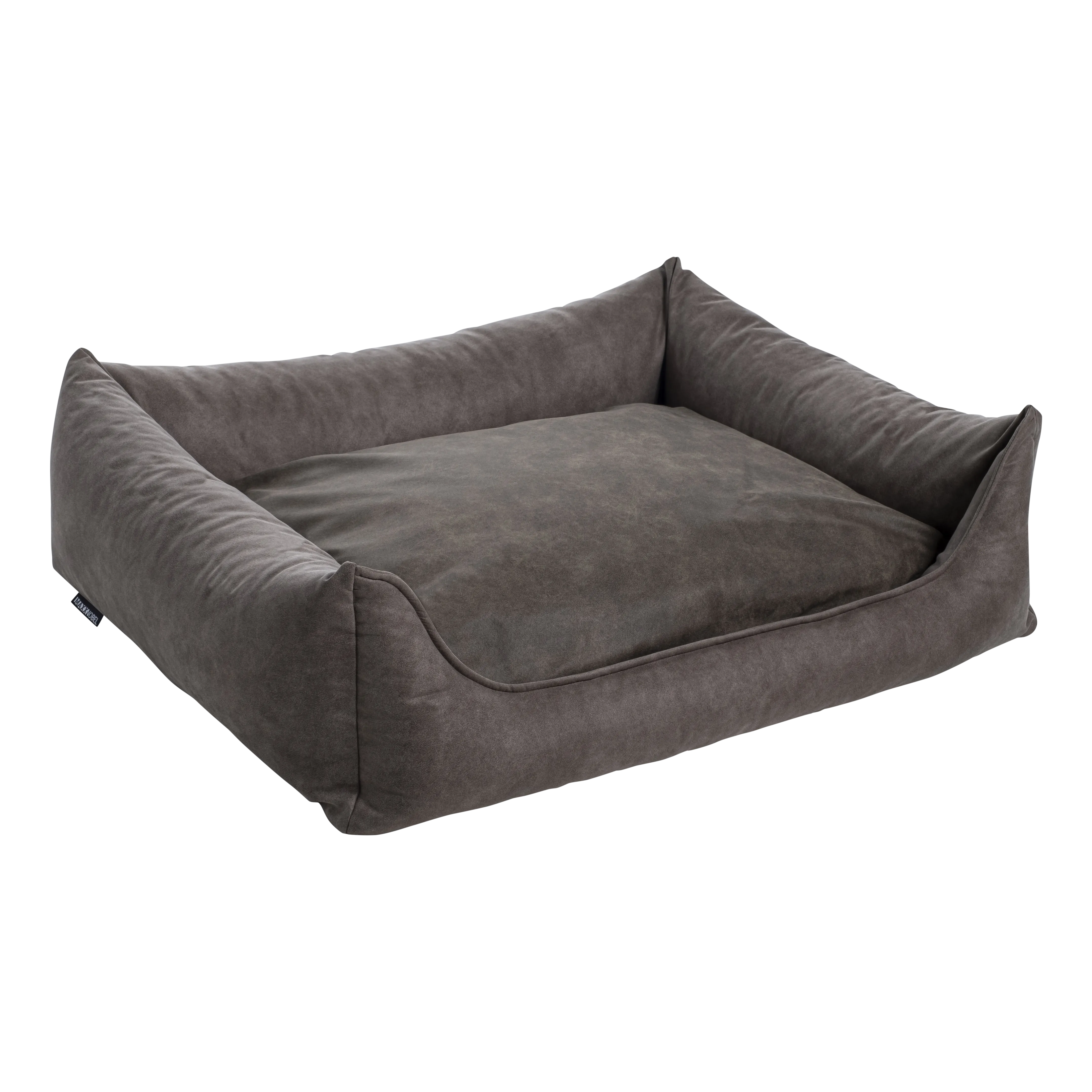 Orthopedic Sofa - Leatherlook/Teddy - Taupe