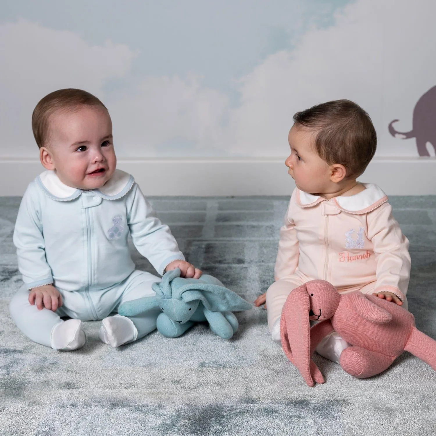 Personalised Personalised 3-Piece Organic Cotton Teddy Smart-Zip Set