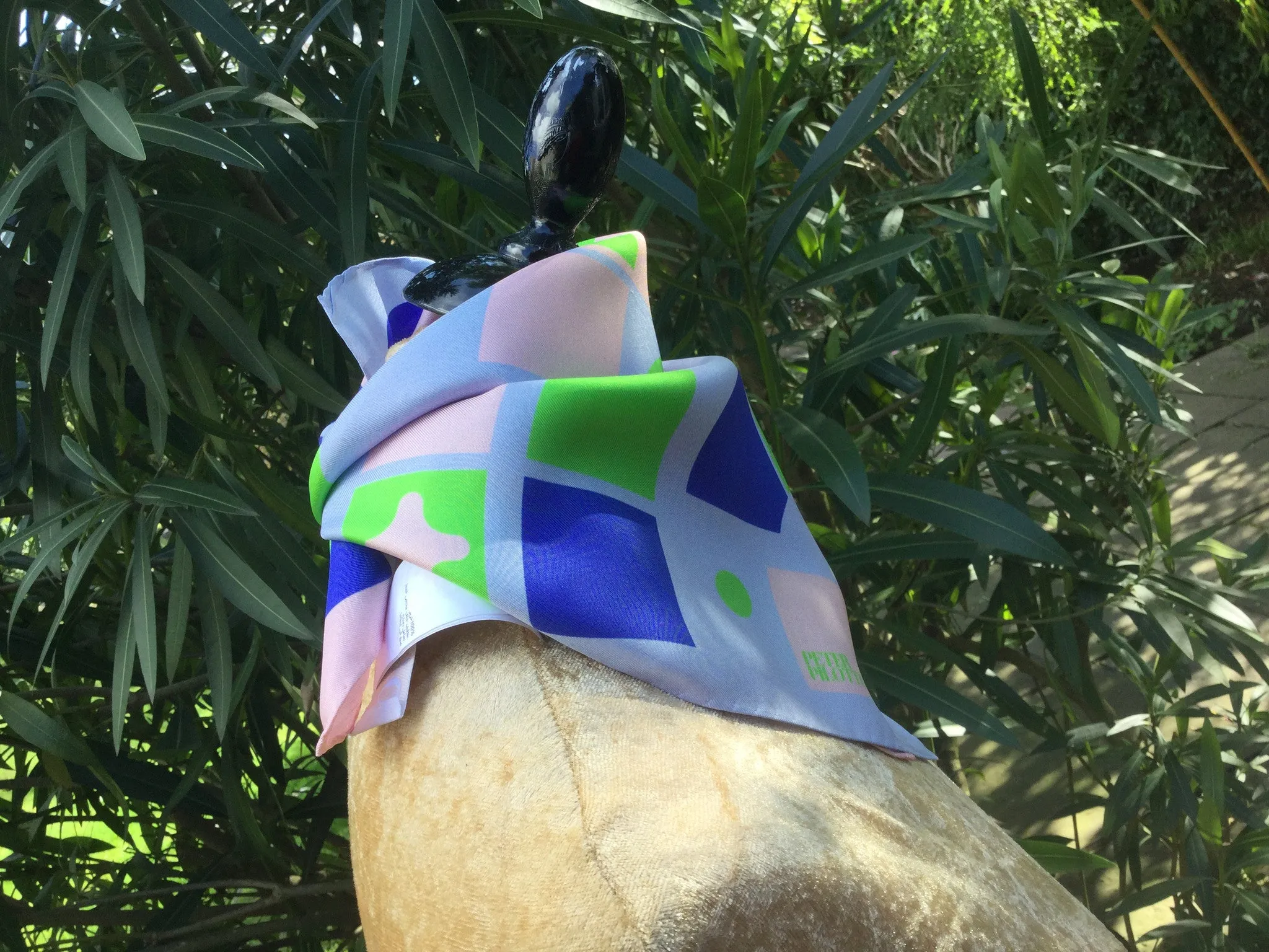 PETER PILOTTO Silk Multi Coloured Geometric Print Square Shaped Scarf  LADIES