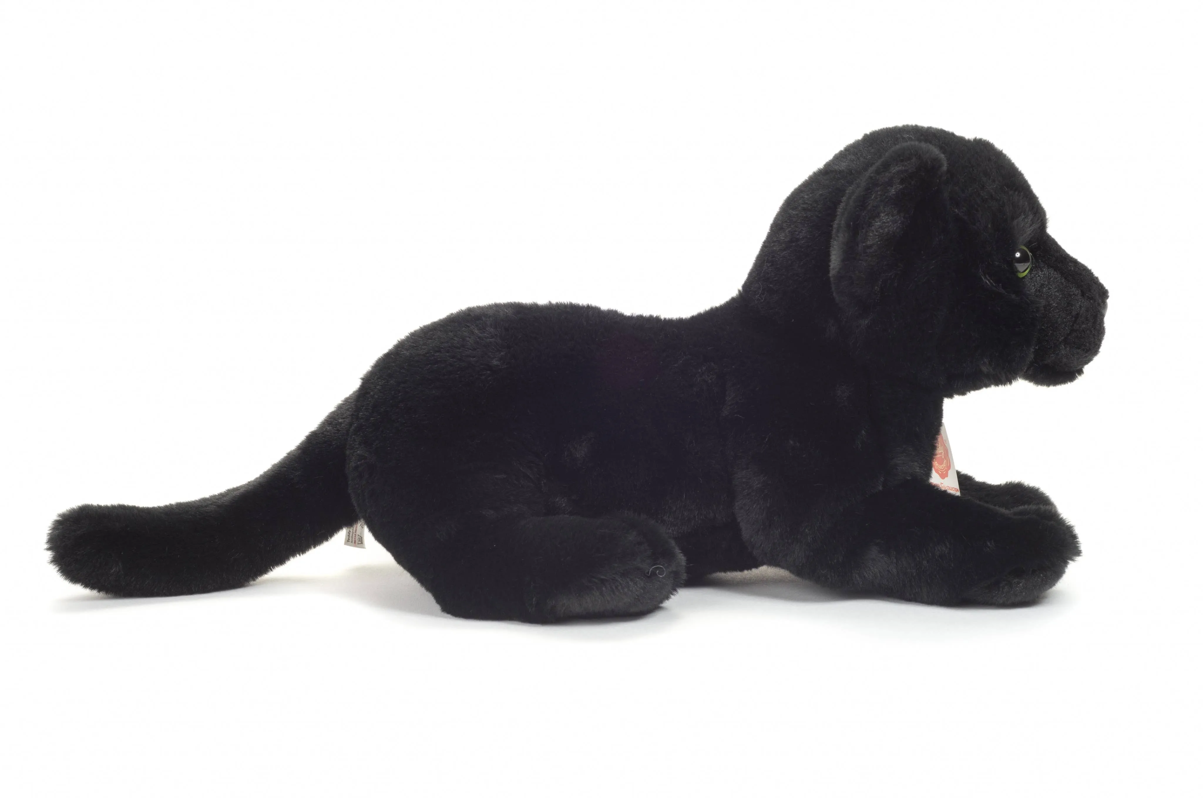 Plush Black Panther Baby-Lying - plush soft toy by Teddy Hermann