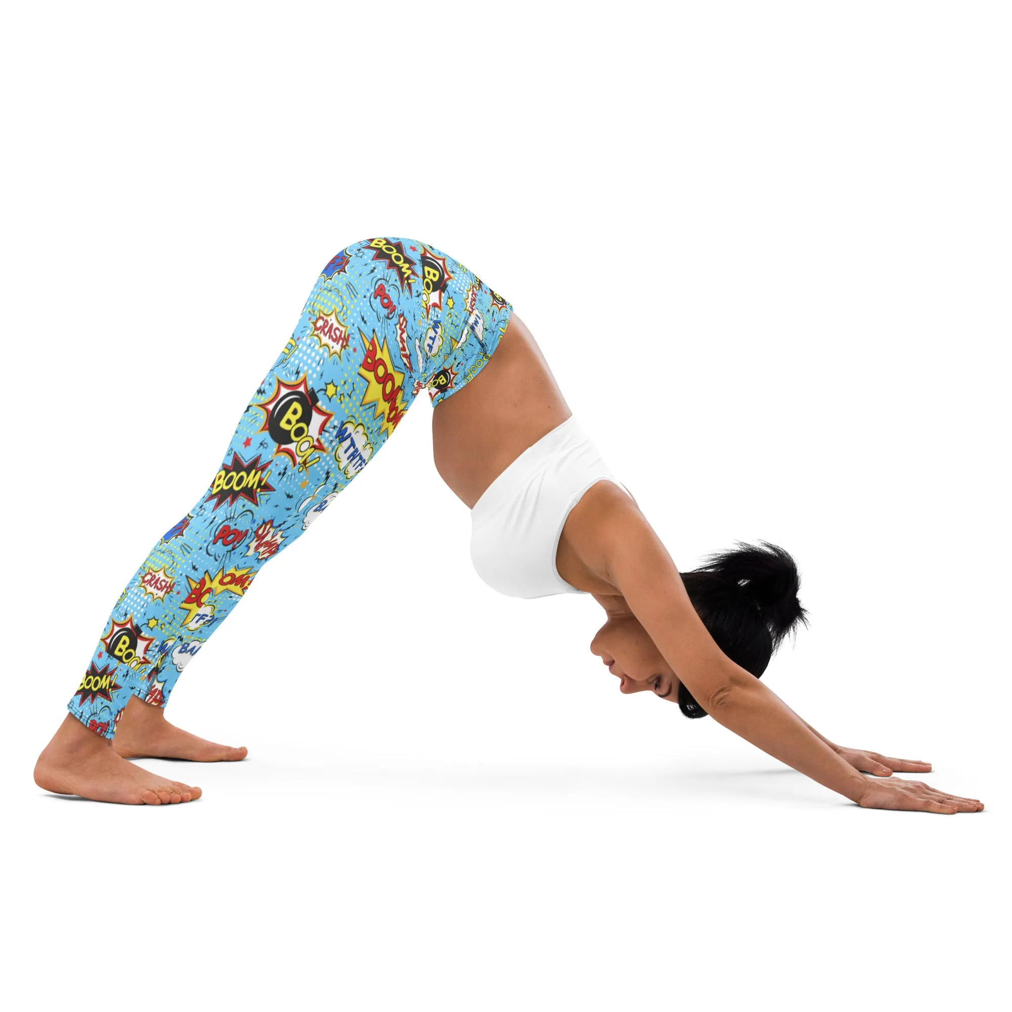 Poof Boom Cartoon Yoga Leggings