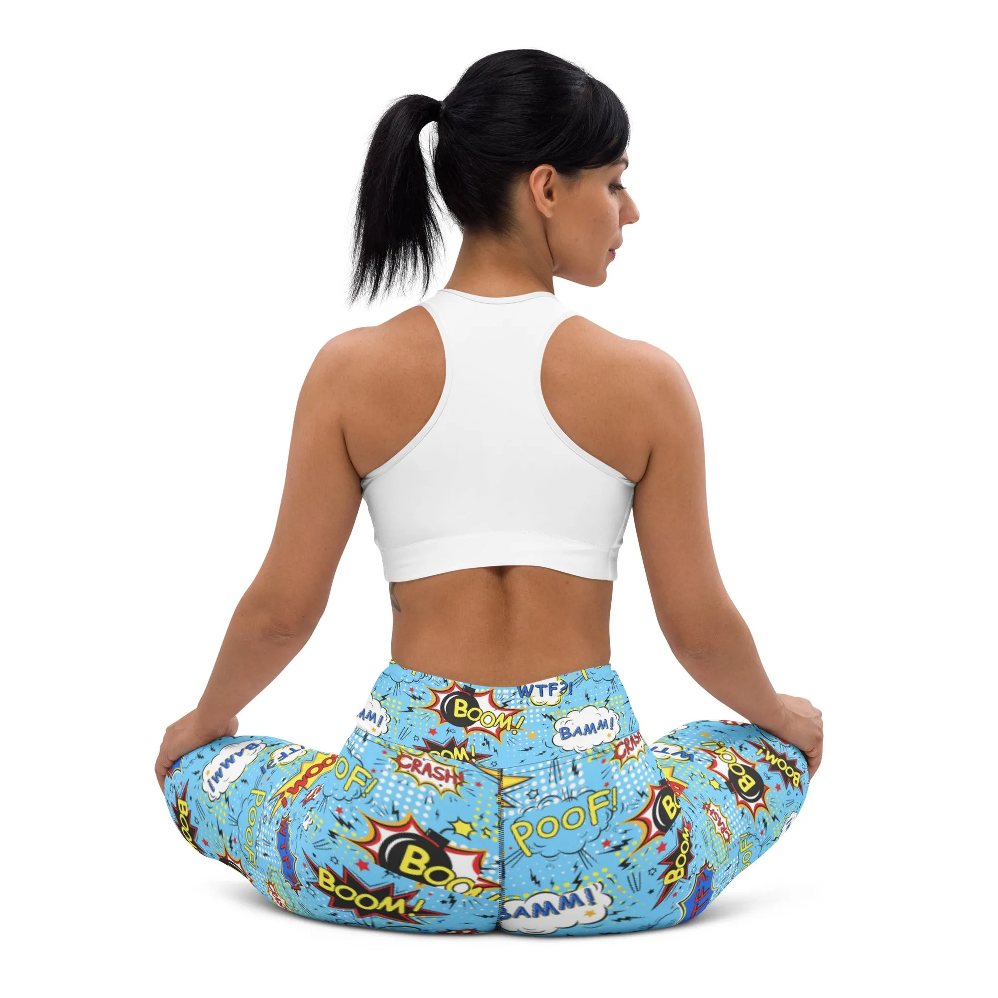 Poof Boom Cartoon Yoga Leggings