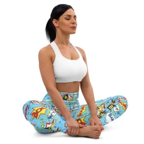 Poof Boom Cartoon Yoga Leggings
