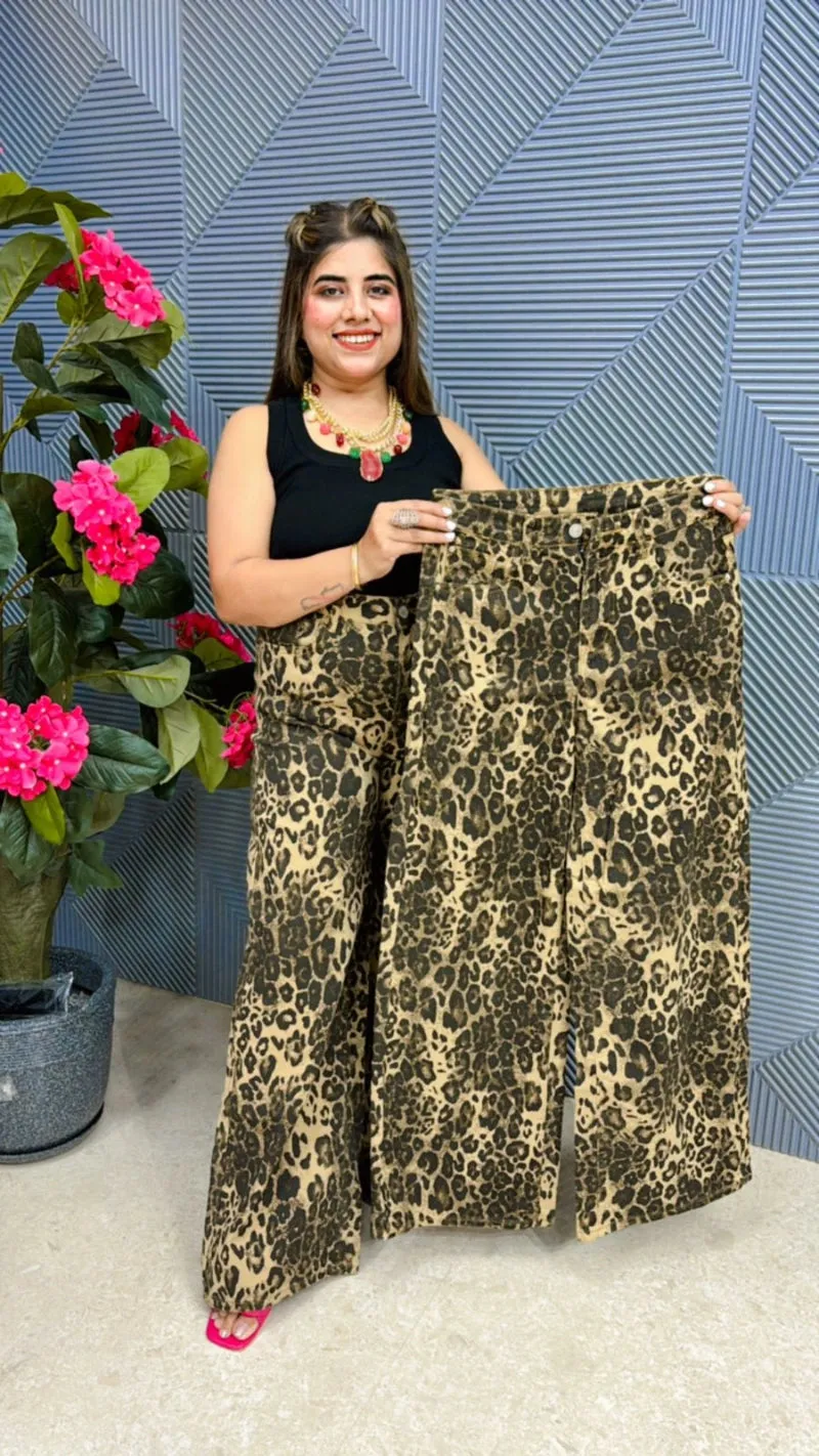 Premium Quality Leopard Denim GGR467