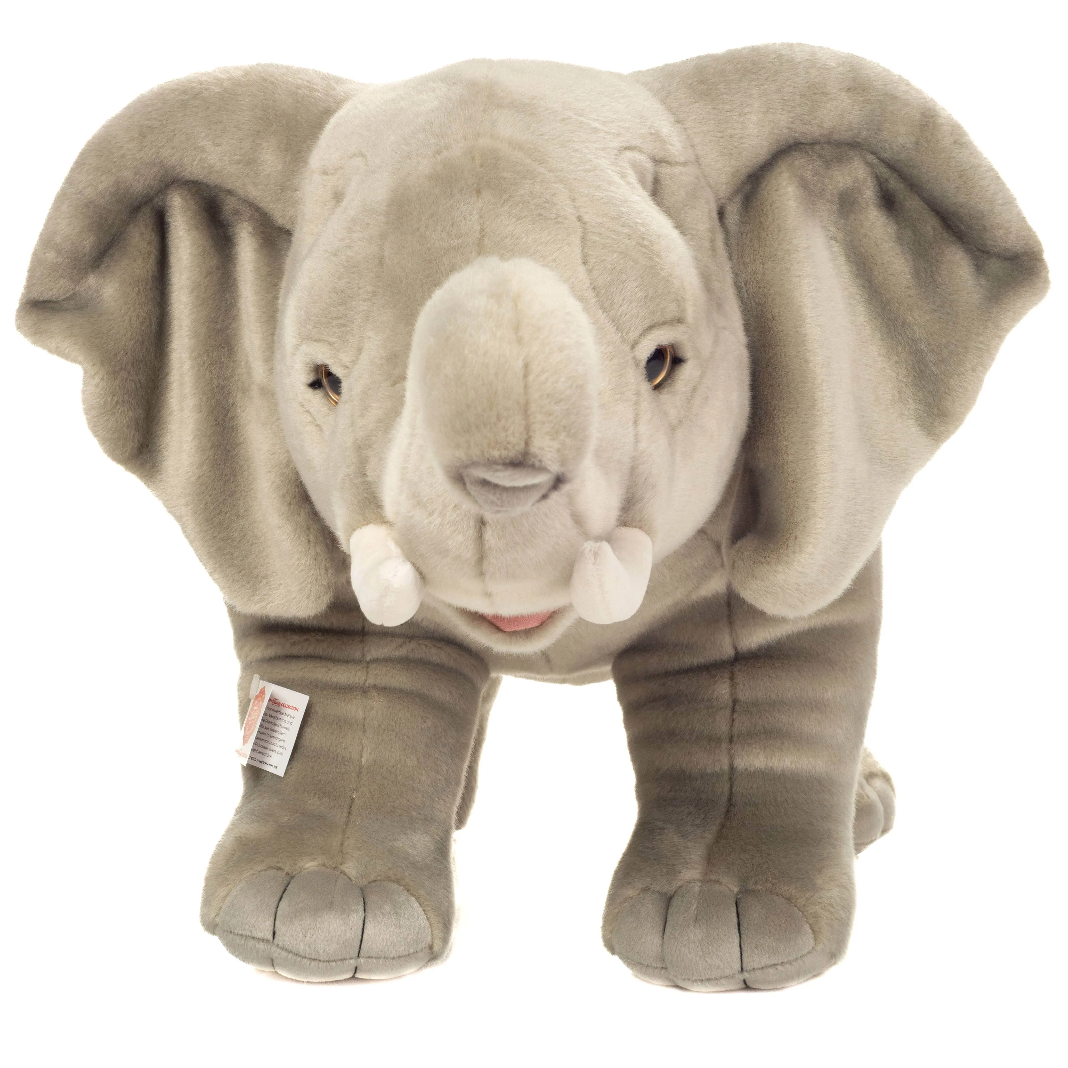 Realistic XL Plush Elephant Standing 60 cm by Teddy Hermann