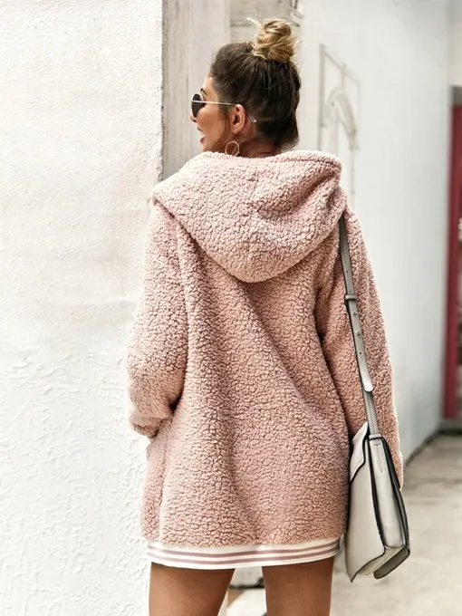 Rosé All Day Plush Hooded Jacket