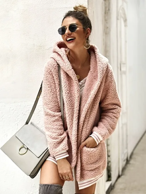 Rosé All Day Plush Hooded Jacket