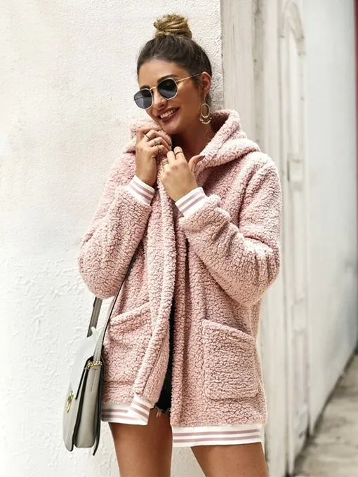 Rosé All Day Plush Hooded Jacket