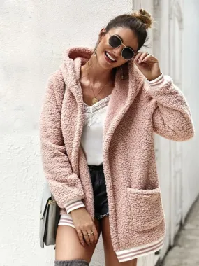 Rosé All Day Plush Hooded Jacket