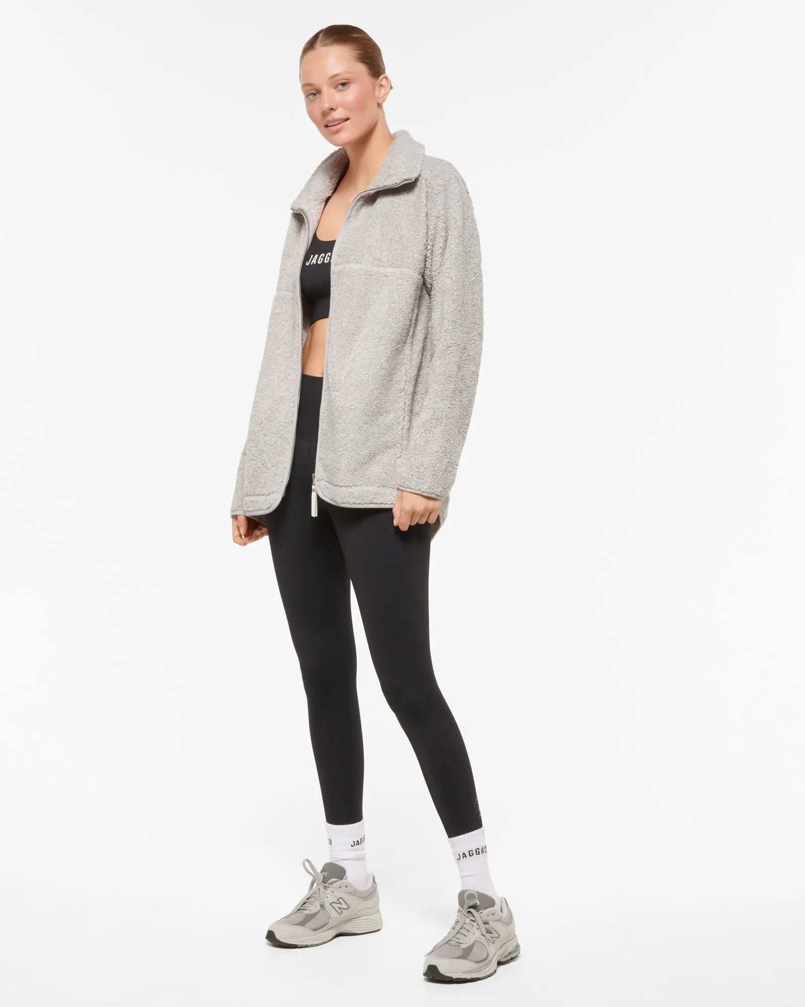 SILVERTON ZIP-THROUGH SHERPA JACKET GREY