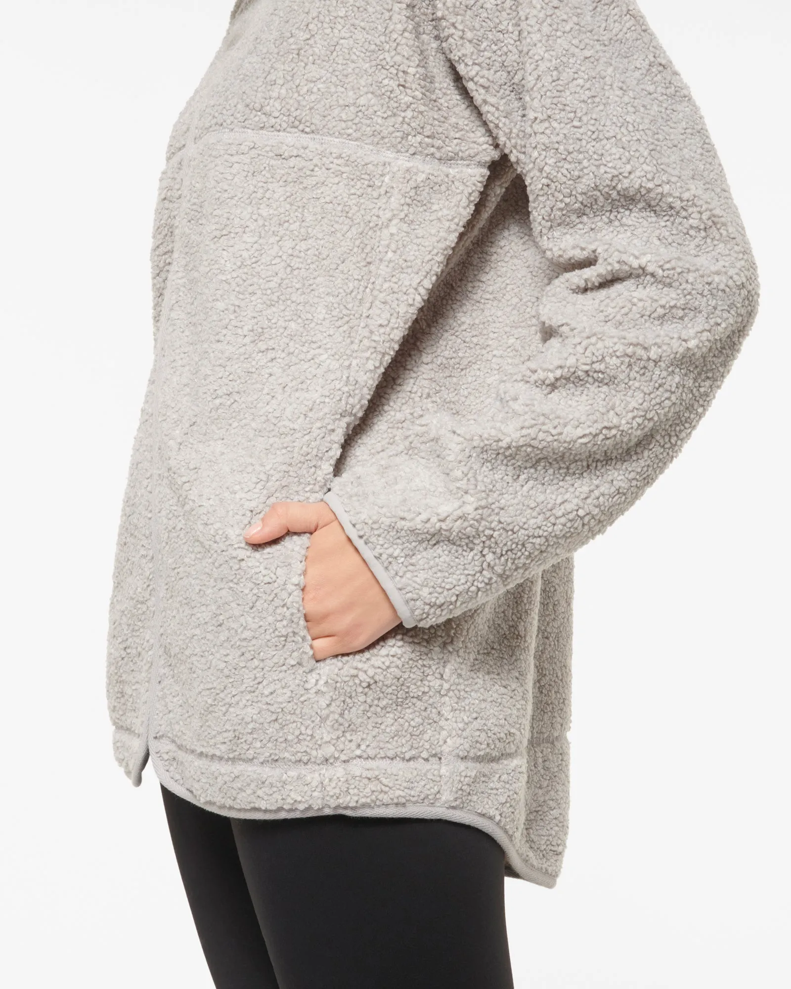 SILVERTON ZIP-THROUGH SHERPA JACKET GREY
