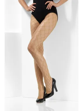 Smiffys Khaki Diamond Net Tights - 48701
