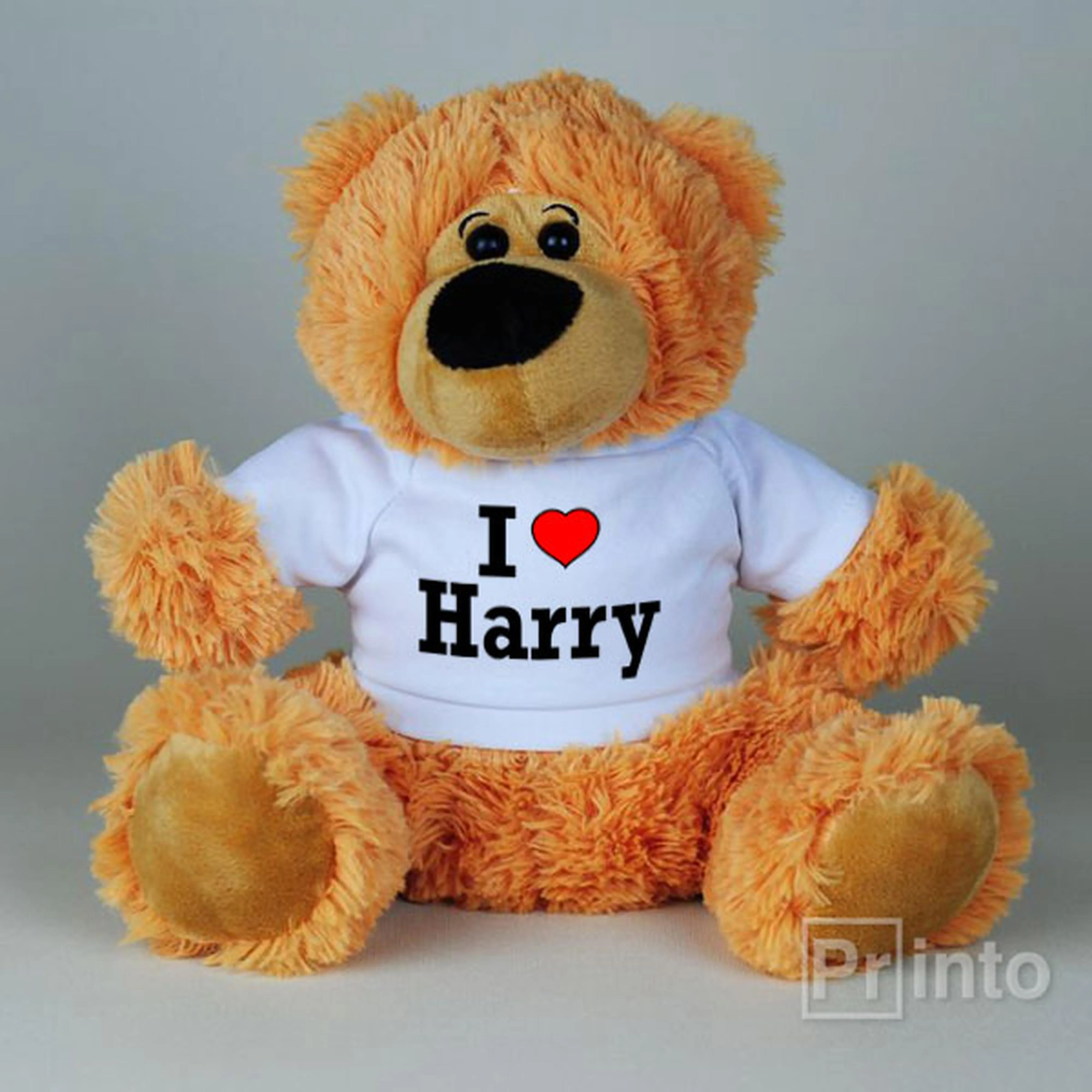 Soft brown Teddy Bear toy - I love Harry