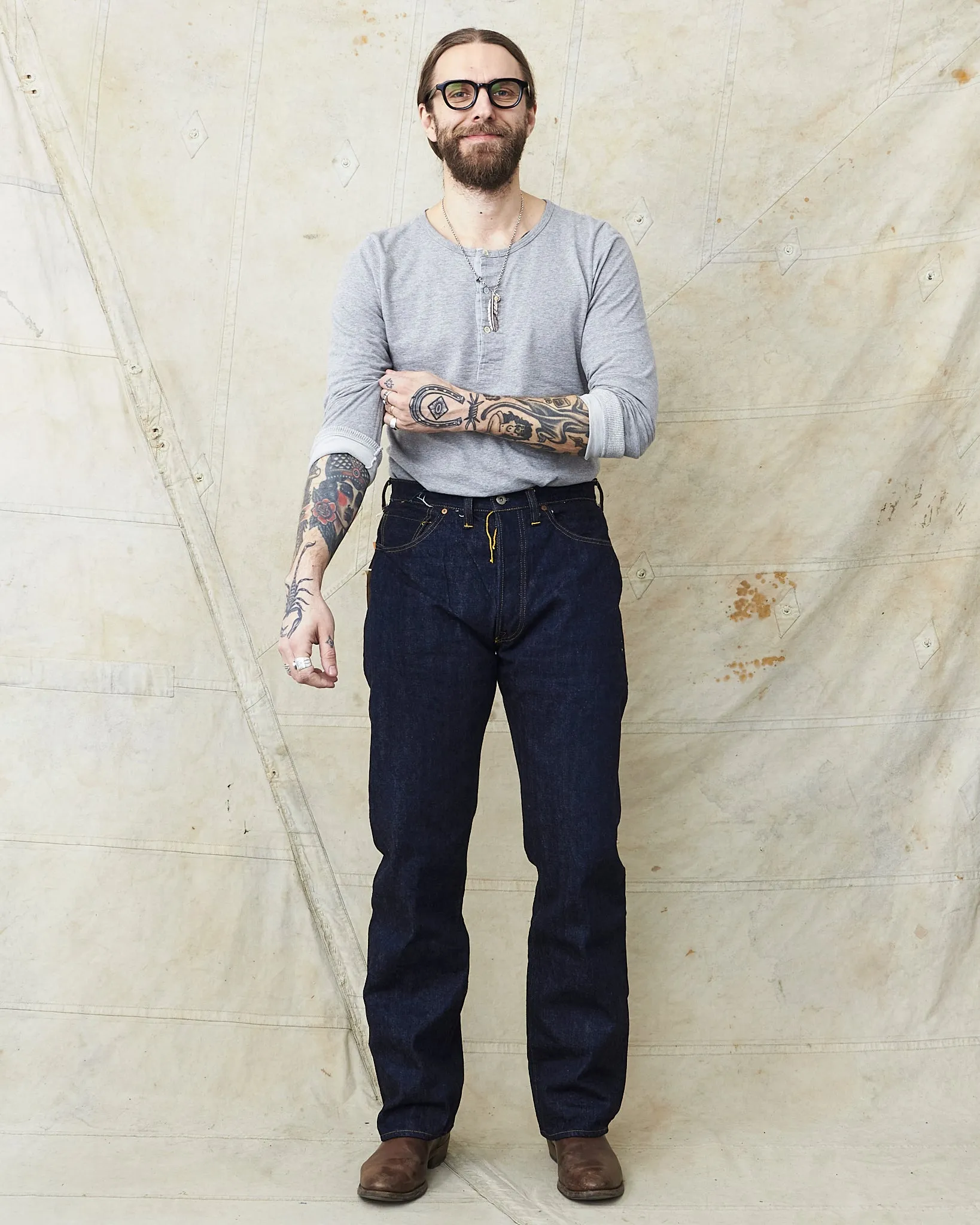 Sugar Cane & Co. Super "Denim" Collectibles #09 S1943 Denim Waist Overalls One Wash SC49009