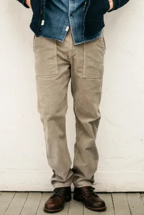 The Fatigue Pants Stretch 16w Corduroy - Light Gray