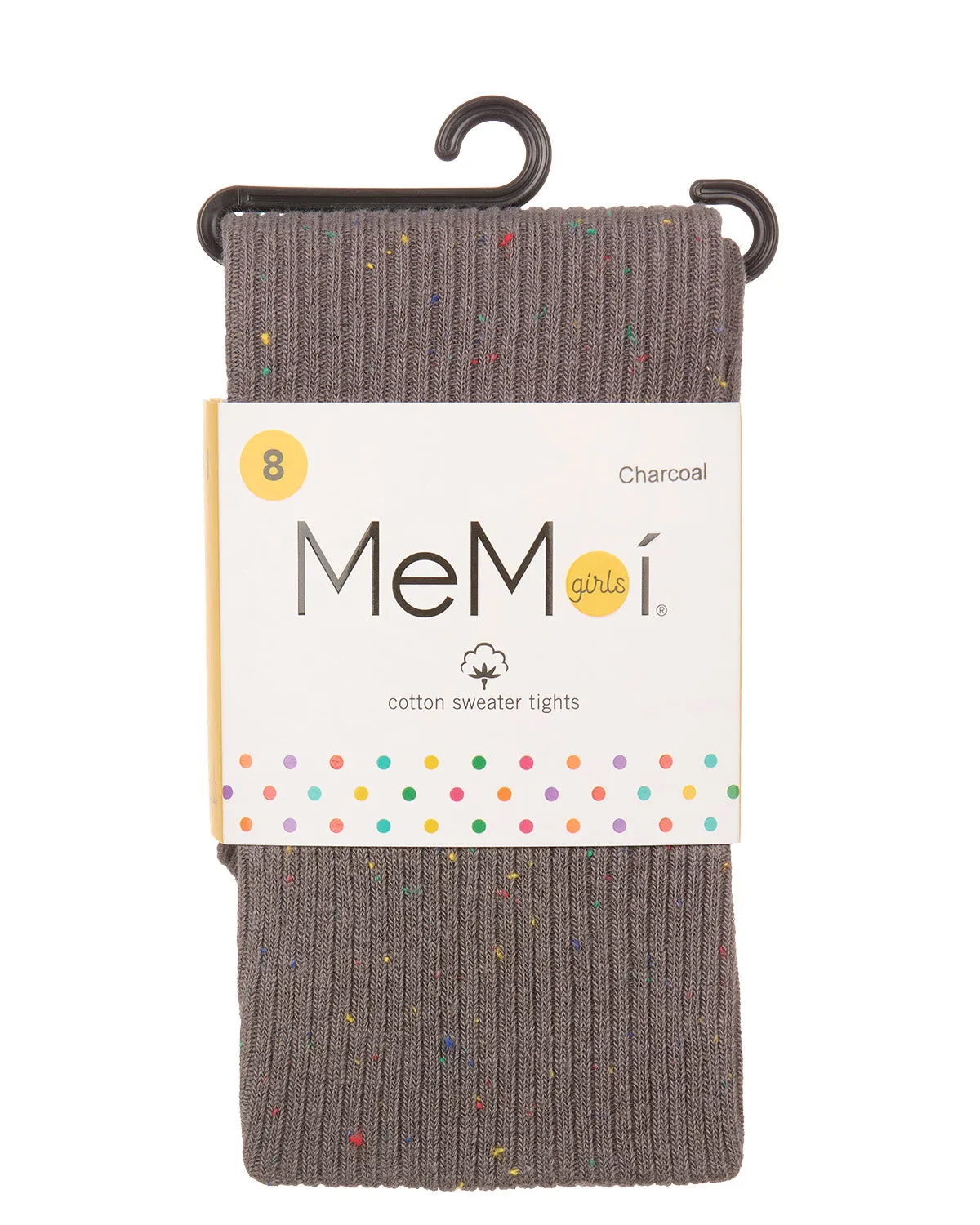 Thin Ribbed Speckled Cotton Tights