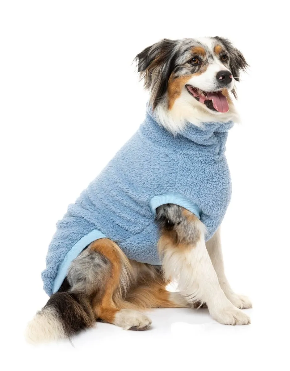 Turtle Teddy Dog Fleece in Washed Blue (FINAL SALE)