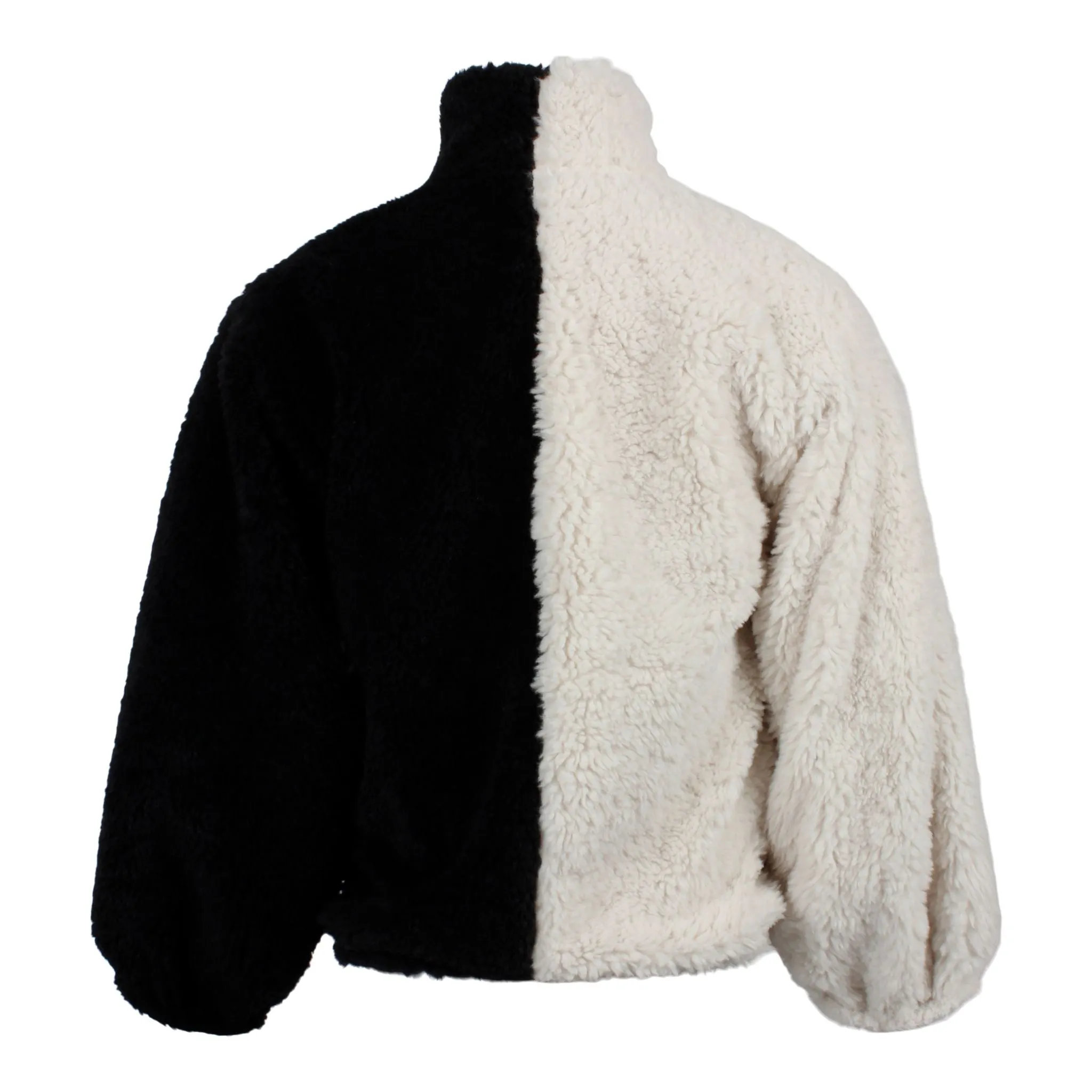 Two Tone Zip Sherpa Jacket
