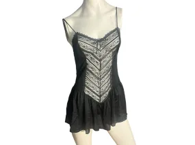 Vintage black 70's nightie lingerie Circle III M
