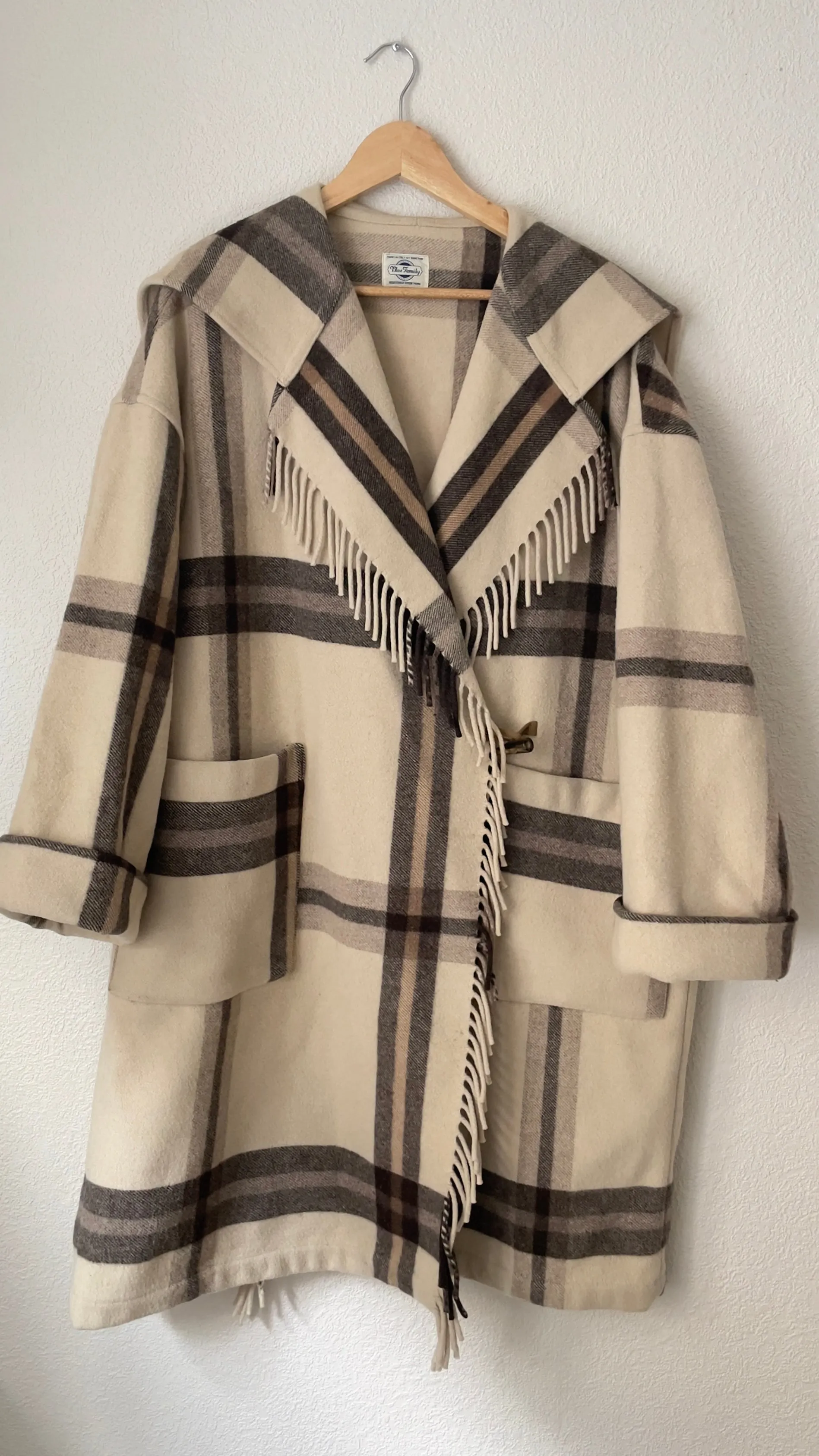 Vintage Fringe Wool-Blend Coat
