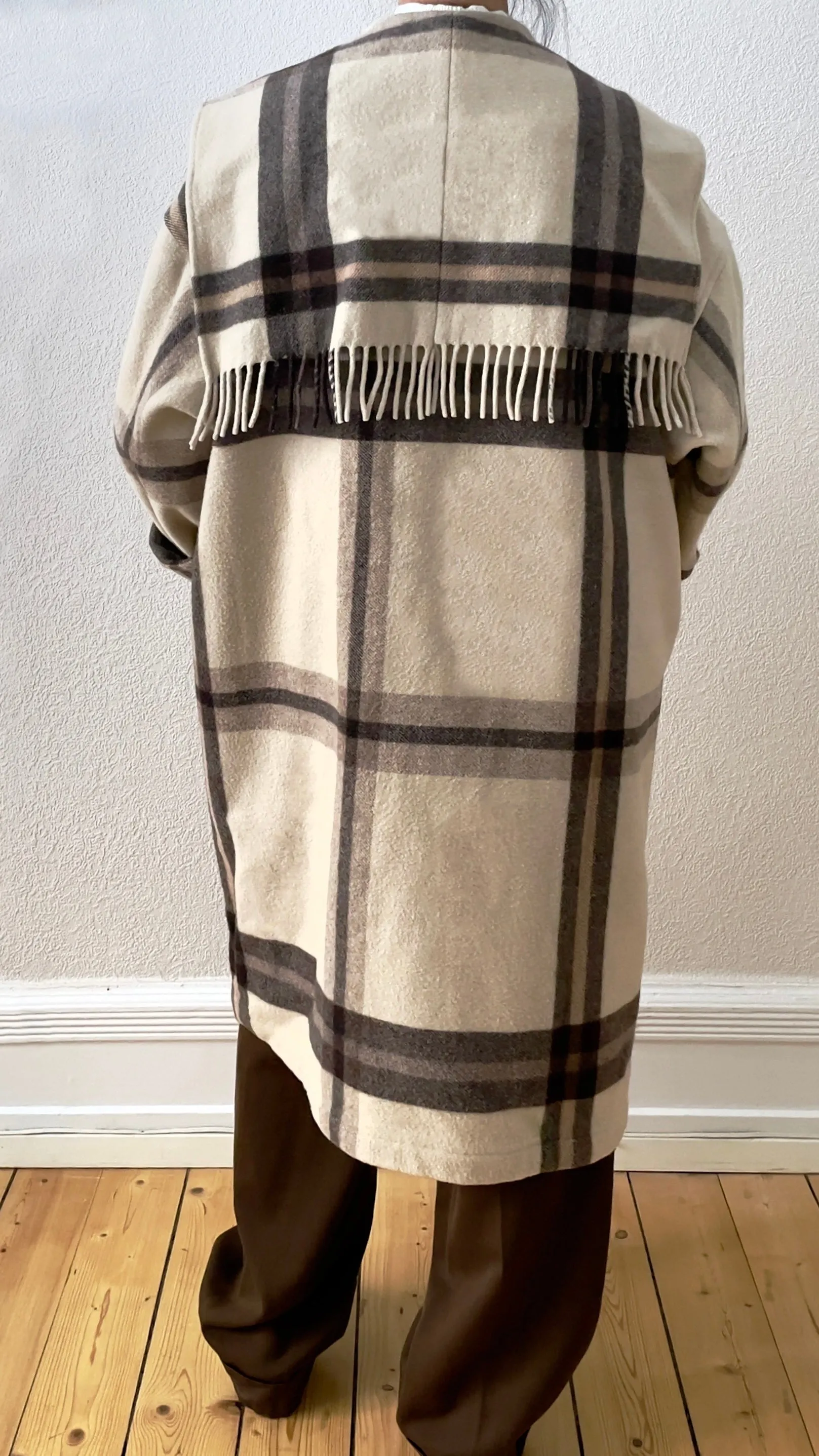 Vintage Fringe Wool-Blend Coat