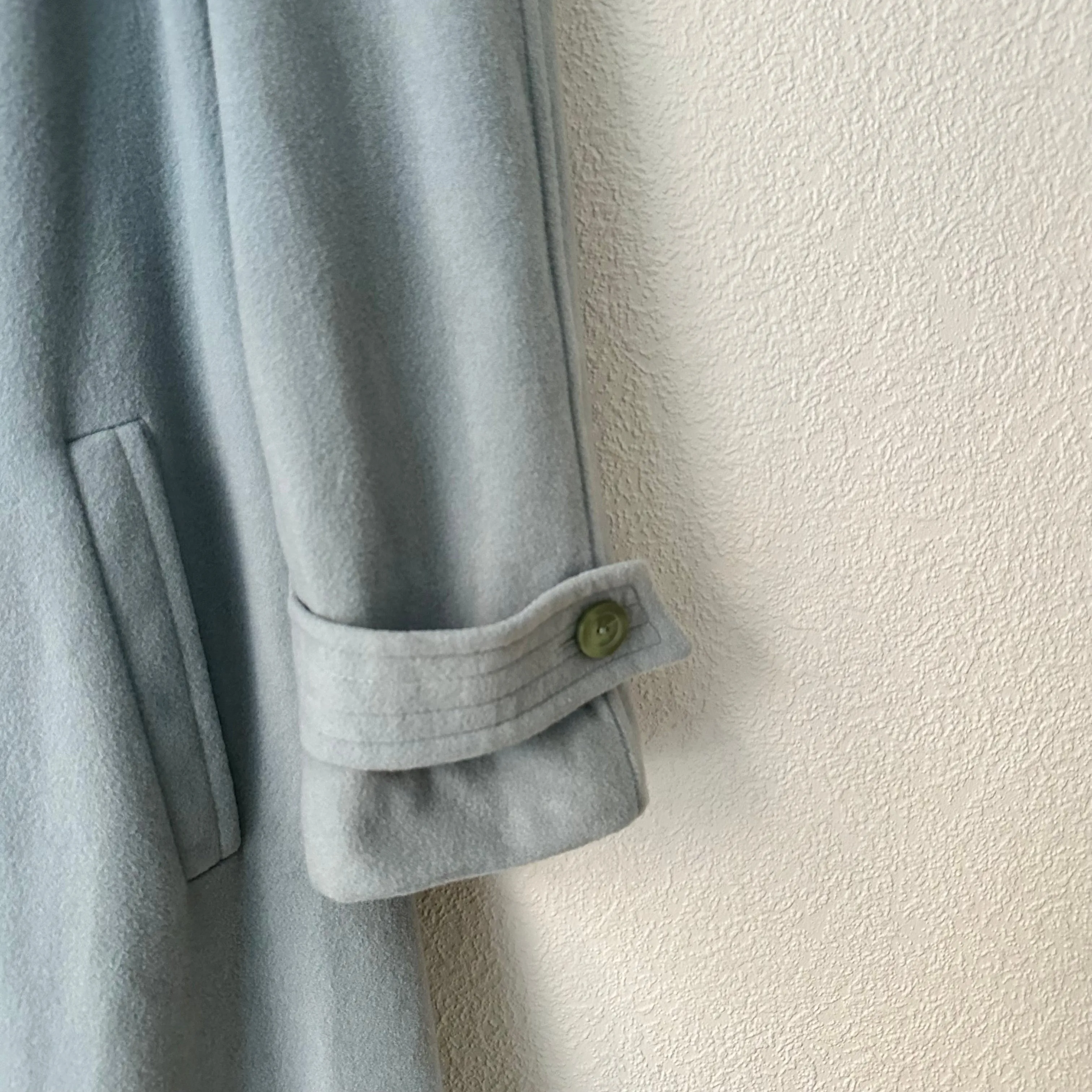 Vintage Muted Blue Wool Coat - size M-L