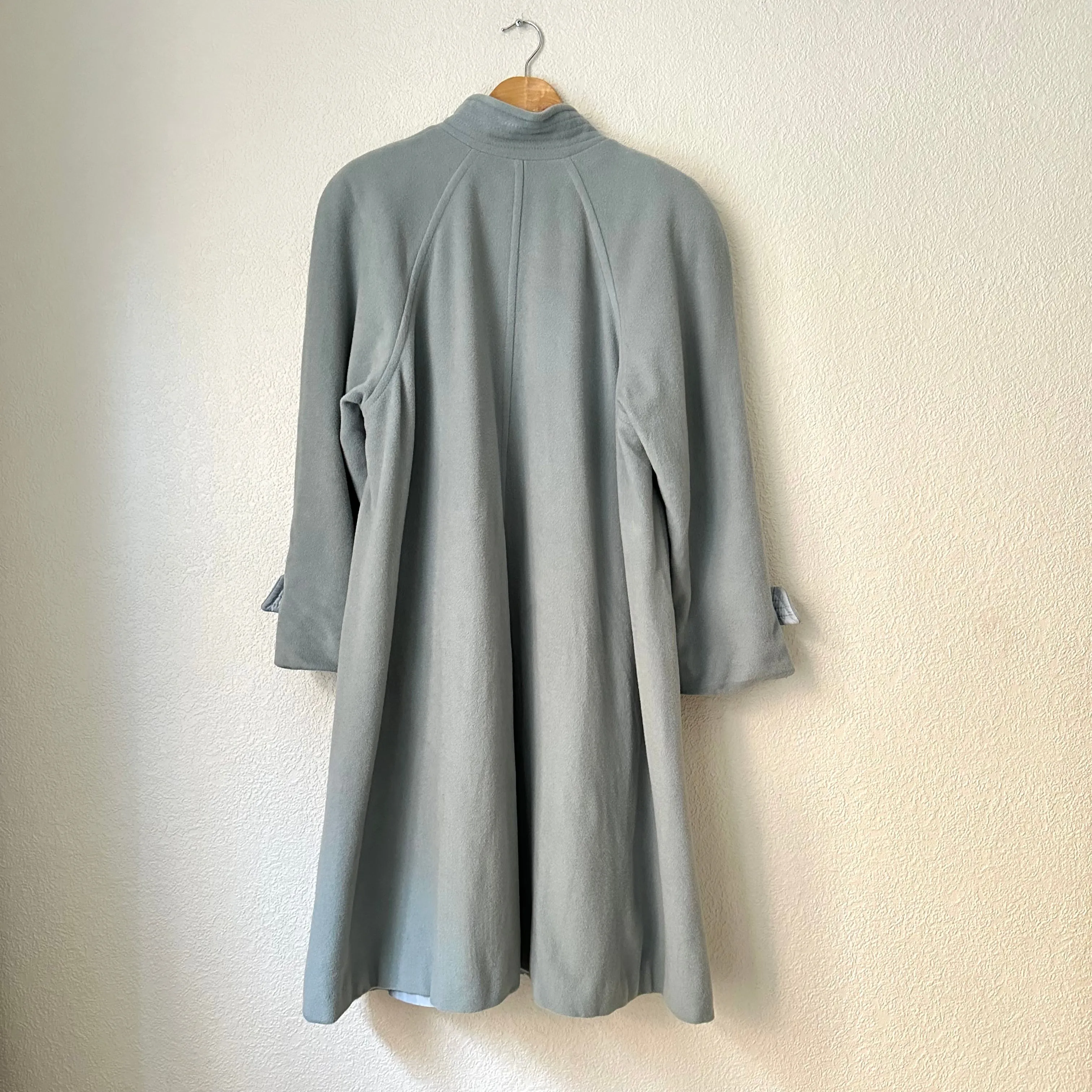 Vintage Muted Blue Wool Coat - size M-L