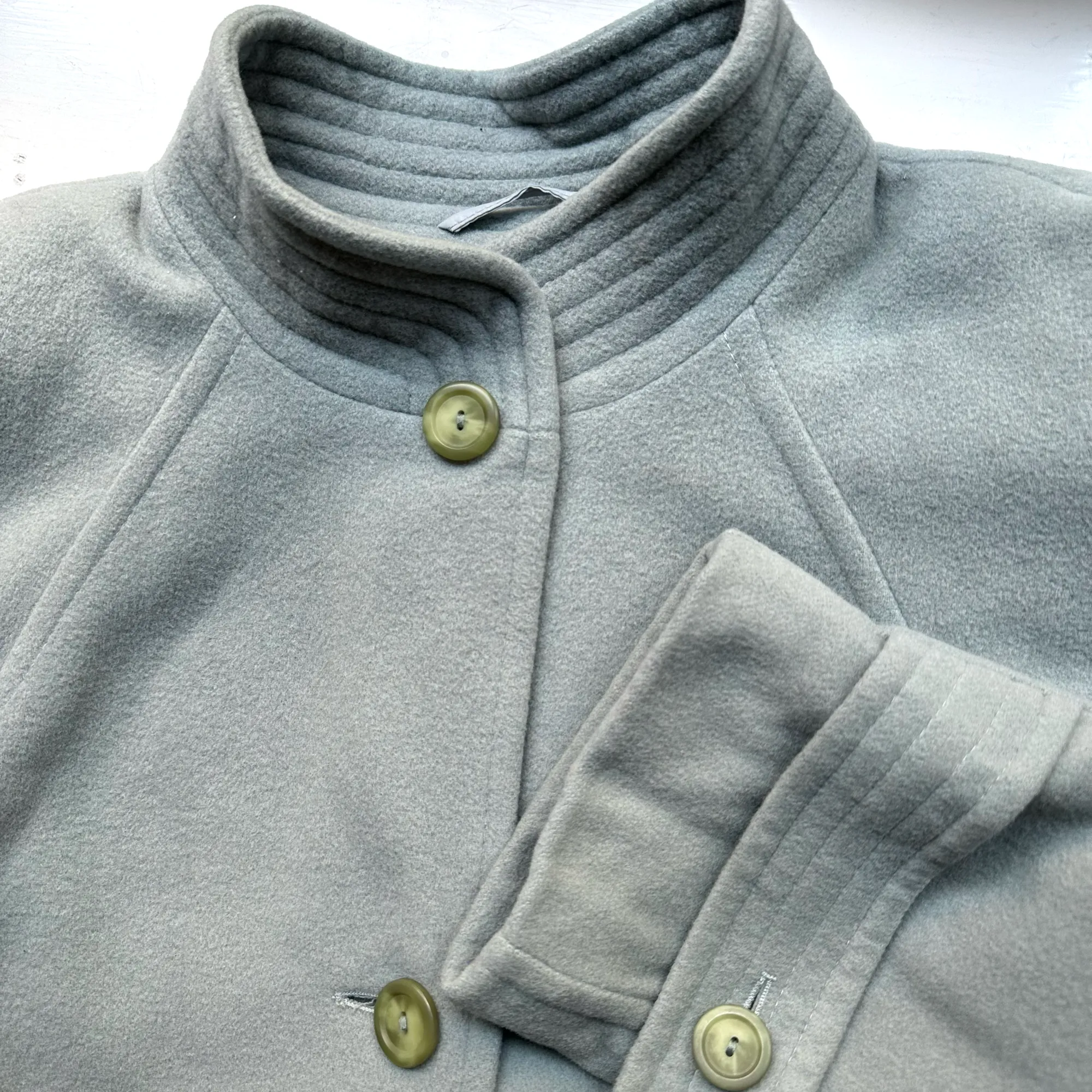 Vintage Muted Blue Wool Coat - size M-L