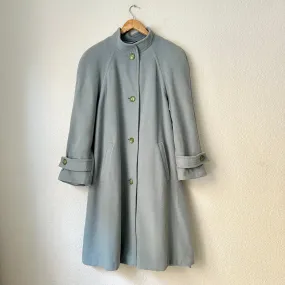 Vintage Muted Blue Wool Coat - size M-L