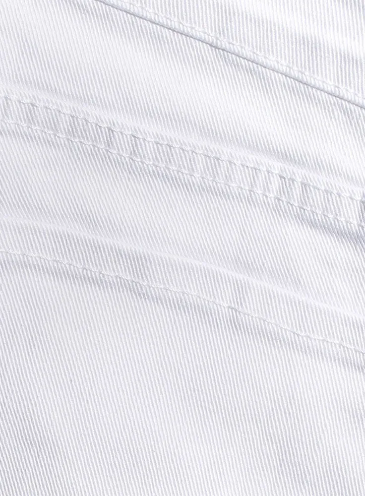 White Wide Gabardine