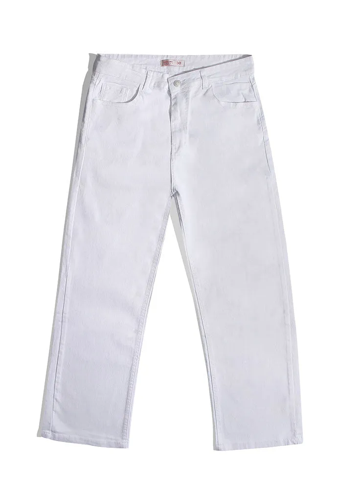 White Wide Gabardine