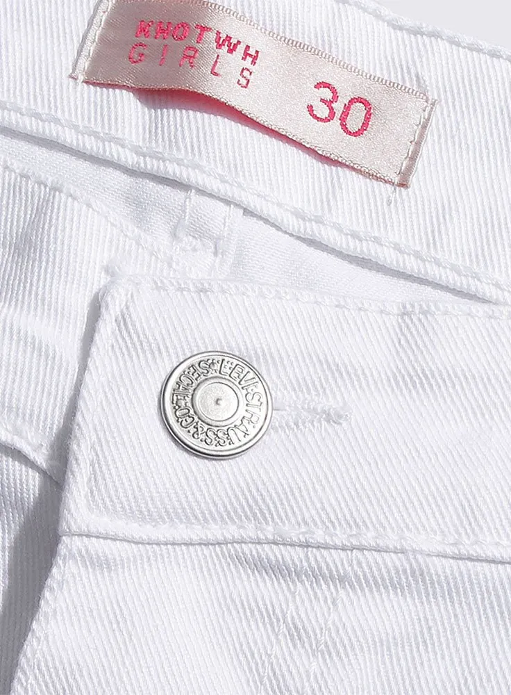 White Wide Gabardine