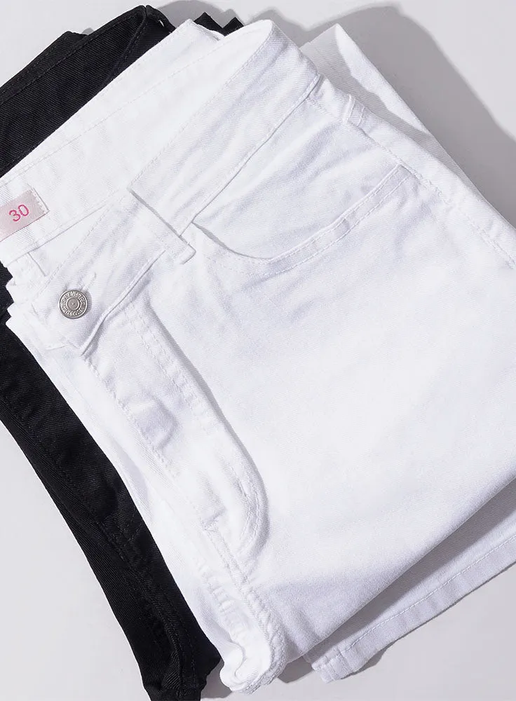 White Wide Gabardine