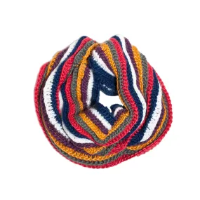 Womens Boho Knitted multi infinity scarf