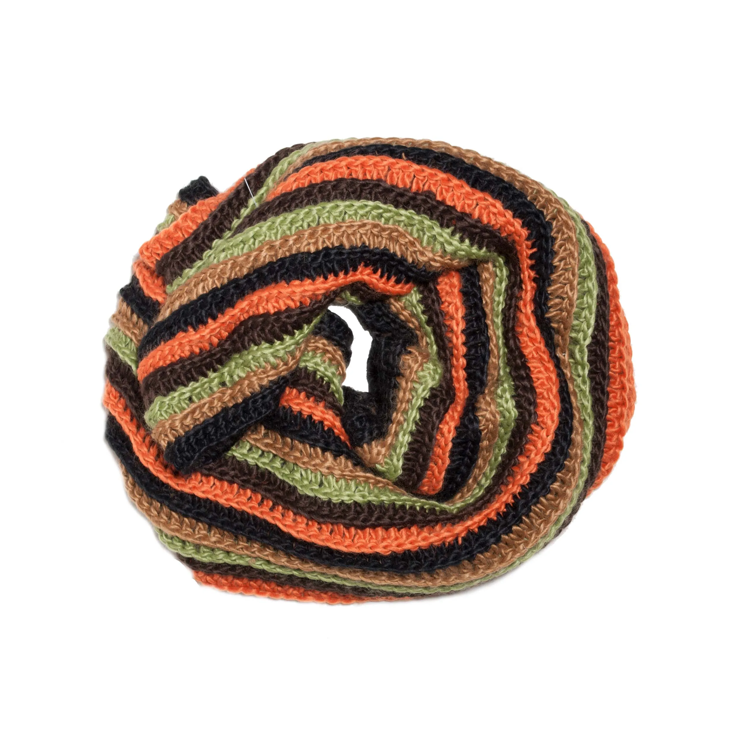 Womens Boho Knitted multi infinity scarf