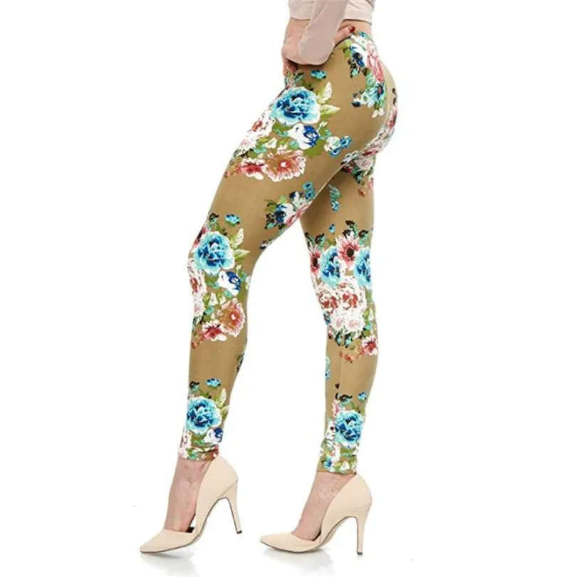 Women's Summer Casual Elastic Leggings With Geometric Print