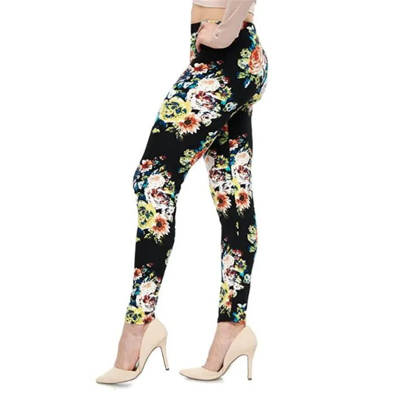 Women's Summer Casual Elastic Leggings With Geometric Print