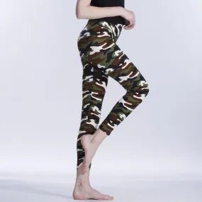 Women's Summer Casual Elastic Leggings With Geometric Print