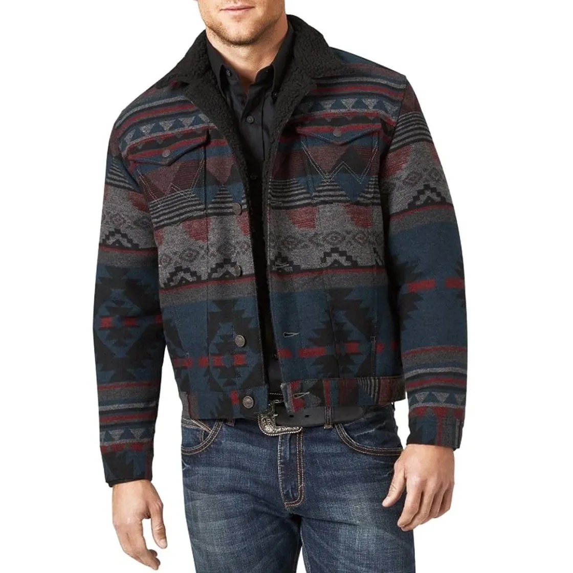Wrangler Men’s Jacket Sherpa Lined Trucker Jacket